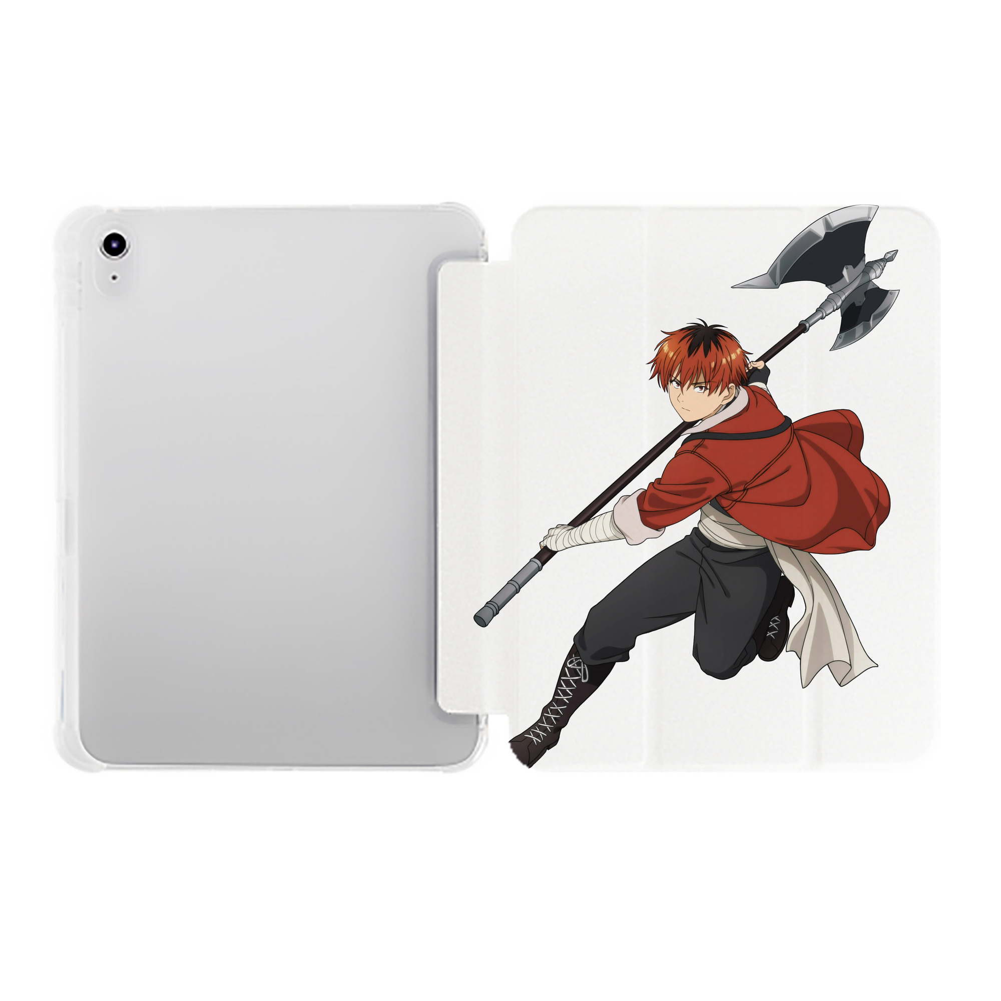 （画像用） 葬送のフリーレン Frieren IPad ケース ペン収納付き 三つ折りスタンド PUレザー×シリコン 対応機種9.5/10.5/10.9インチ